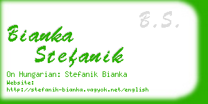 bianka stefanik business card